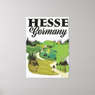 Lienzo Cartel de viaje a Hesse Alemania