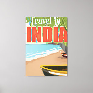 Lienzo Cartel de viaje a la India