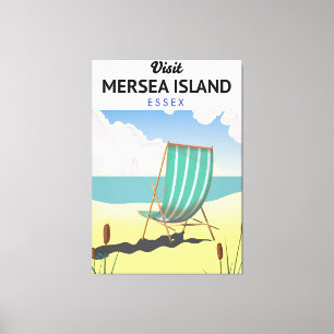 Lienzo Cartel de viaje a la isla Mersia Essex