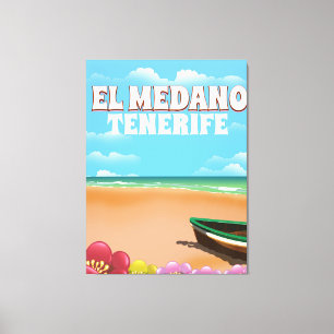 Lienzo Cartel de viaje a la playa de El Médano Tenerife