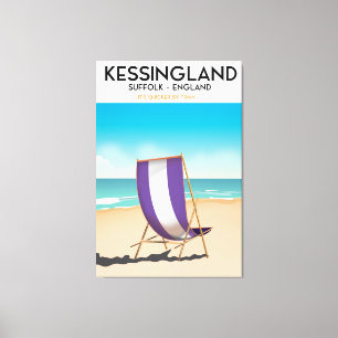 Lienzo Cartel de viaje a la playa de Kessingland, Suffolk