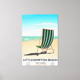 Lienzo Cartel de viaje a Littlehampton Beach East Sussex