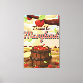Lienzo Cartel de viaje a Maryland