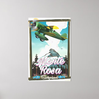 Lienzo cartel de viaje a Monta Rosa Suiza