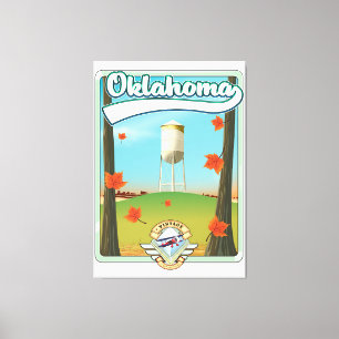 Lienzo Cartel de viaje a Oklahoma