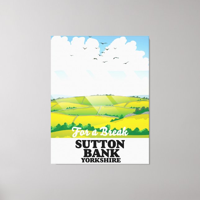 Lienzo Cartel de viaje a Sutton Bank yorkshire (Anverso)
