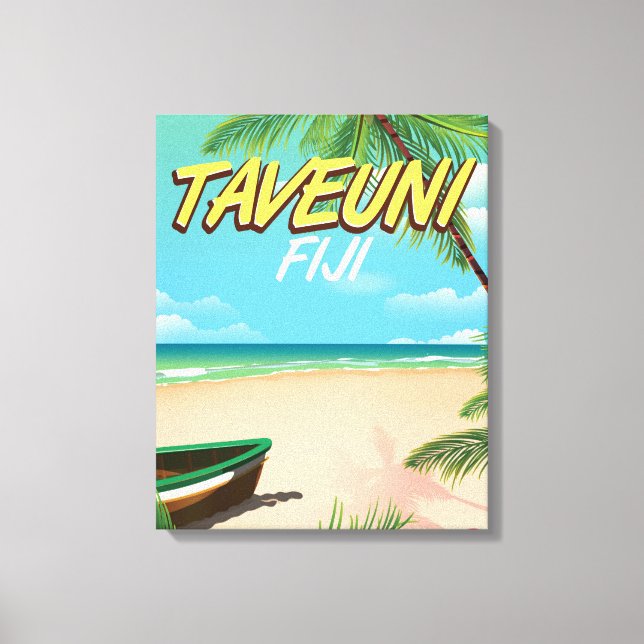 Lienzo Cartel de viaje a Taveuni Fiji (Anverso)