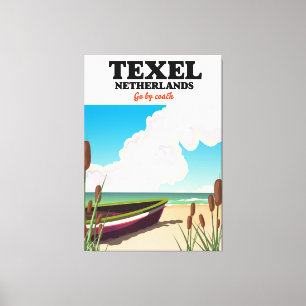 Lienzo Cartel de viaje a Texel Países Bajos