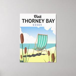 Lienzo Cartel de viaje a Thorney Bay, Essex junto al mar