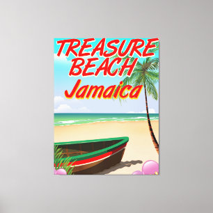 Lienzo Cartel de viaje a Treasure beach Jamaica