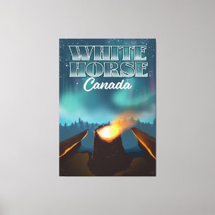 Lienzo Cartel de viaje a White Horse Canadá