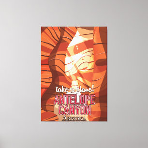 Lienzo Cartel de viaje al Cañón del Antílope Arizona