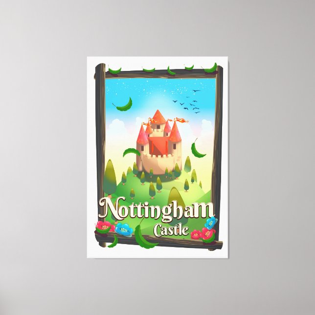 Lienzo cartel de viaje al castillo de Nottingham (Anverso)