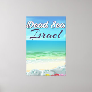 Lienzo Cartel de viaje al Mar Muerto Israel