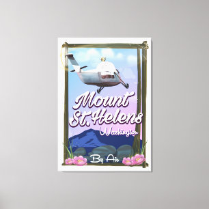 Lienzo Cartel de viaje al Monte St. Helens Washington