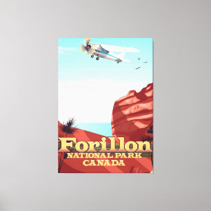Lienzo Cartel de viaje al Parque Nacional Forillon, Canad