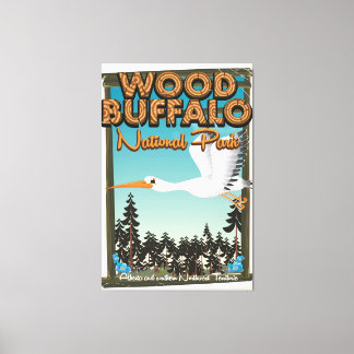Lienzo Cartel de viaje al Parque Nacional Wood Buffalo