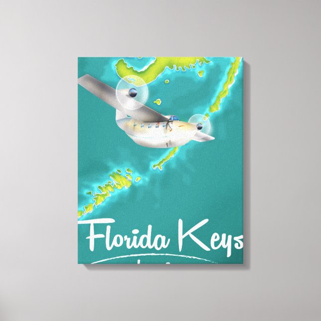 Lienzo Cartel de viaje antiguo de Florida Keys (Anverso)