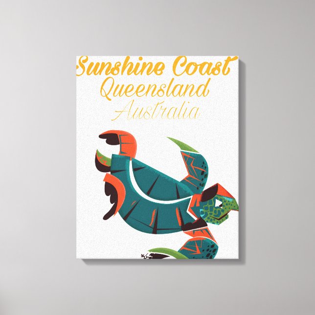 Lienzo Cartel de viaje Costa Sunshine Queensland Australi (Anverso)