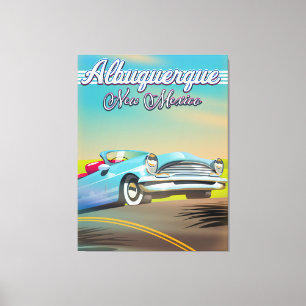 Lienzo Cartel de viaje de Albuquerque Nuevo México.