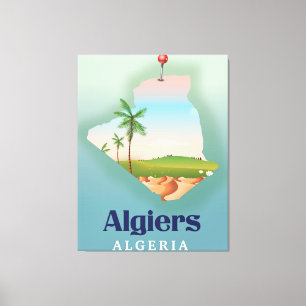 Lienzo Cartel de viaje de Argel argelino