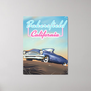 Lienzo Cartel de viaje de Bakersfield California