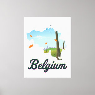 Lienzo Cartel de viaje de Bélgica.