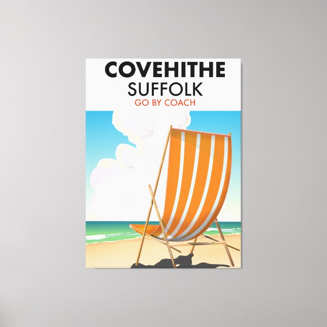 Lienzo Cartel de viaje de Covehithe suffolk beach (Anverso)