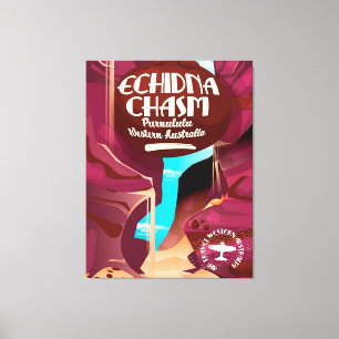 Lienzo Cartel de viaje de dibujos animados de Echidna Cha