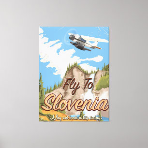 Lienzo Cartel de viaje de estilo vintage de Eslovenia