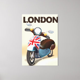 Lienzo Cartel de viaje de jack scooter union de Londres.