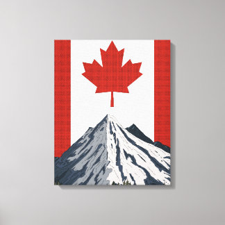 Lienzo Cartel de viaje de la montaña de Canadá