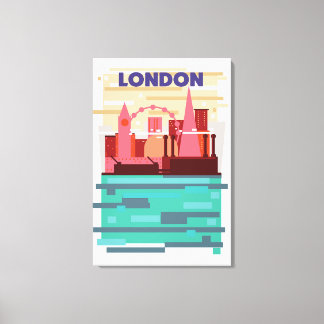 Lienzo Cartel de viaje de la silueta de Londres.