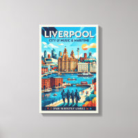 Cartel de viaje de Liverpool