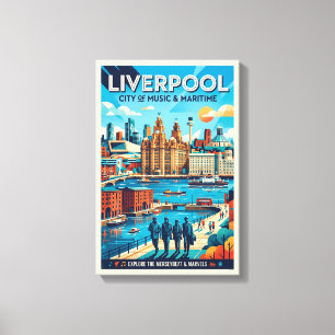 Lienzo Cartel de viaje de Liverpool