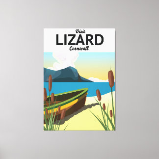 Lienzo Cartel de viaje de Lizard junto al mar