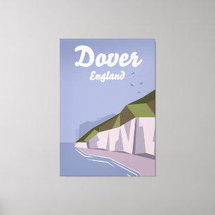 Lienzo Cartel de viaje de los Acantilados Blancos de Dove