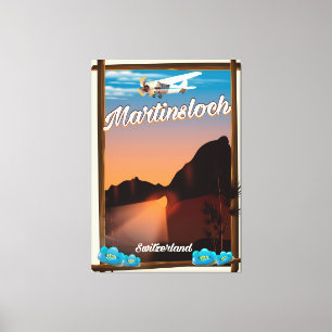 Lienzo Cartel de viaje de Martinsloch en Suiza