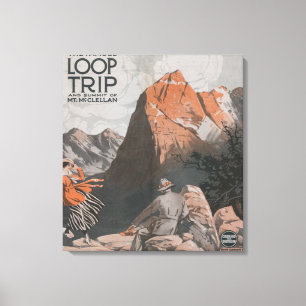 Lienzo Cartel de viaje de Mt. McClellan y Loop
