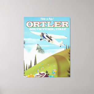 Lienzo Cartel de viaje de Ortler - Tirol del Sur - Italia