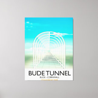 Lienzo Cartel de viaje de parodia del túnel de Bude, Corn