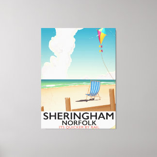 Lienzo Cartel de viaje de Sheringham Norfolk Beach