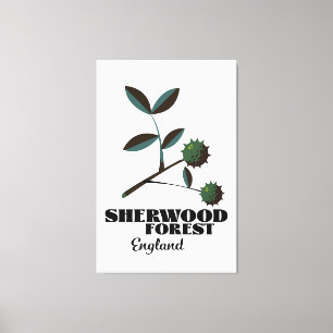 Lienzo Cartel de viaje de Sherwood Forest England