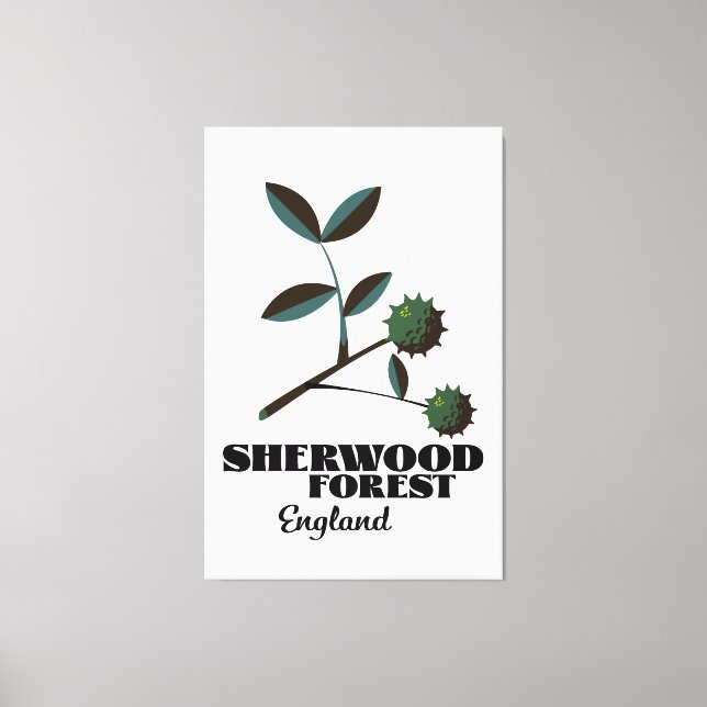 Lienzo Cartel de viaje de Sherwood Forest England (Anverso)