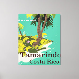 Lienzo Cartel de viaje de Tamarindo Costa Rica