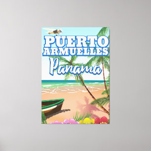 Lienzo cartel de viaje de vacaciones a Puerto Armuelles P