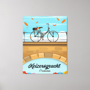 Lienzo Cartel de viaje del canal Keizersgracht Amsterdam