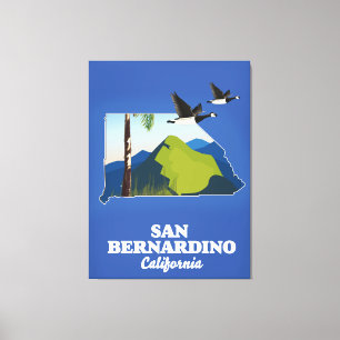 Lienzo Cartel de viaje del condado de naranja California