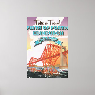 Lienzo Cartel de viaje del cuarto puente de Escocia.