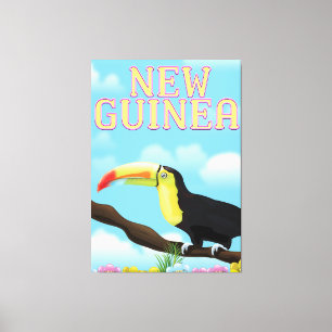 Lienzo Cartel de viaje del Tucán de Nueva Guinea